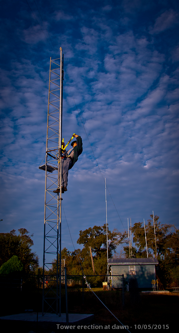 Finishing up stacking the 45G tower